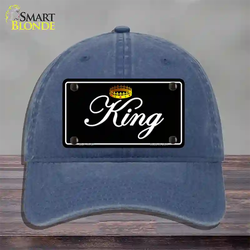 King Novelty License Plate Hat Unconstructed Cotton / Navy