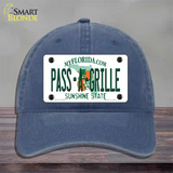 Pass A Grille Florida Novelty License Plate Hat Unconstructed Cotton / Navy