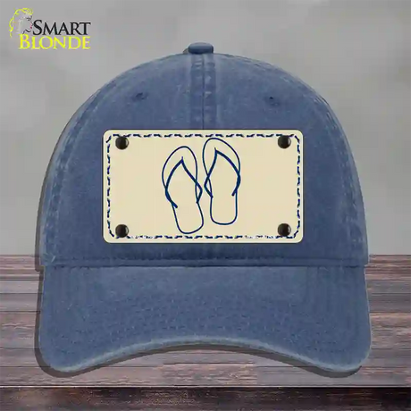 Flip Flops Novelty License Plate Hat Unconstructed Cotton / Navy