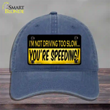 Youre Speeding Novelty License Plate Hat Unconstructed Cotton / Navy