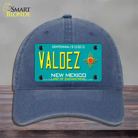 Valdez New Mexico Novelty License Plate Hat Unconstructed Cotton / Navy