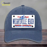 Wrightsville Beach North Carolina Novelty License Plate Hat Unconstructed Cotton / Navy