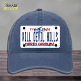 Kill Devil Hills North Carolina Novelty License Plate Hat Unconstructed Cotton / Navy