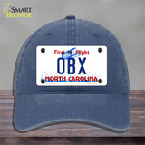 OBX North Carolina Novelty License Plate Hat Unconstructed Cotton / Navy