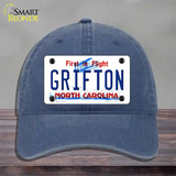 Grifton North Carolina Novelty License Plate Hat Unconstructed Cotton / Navy