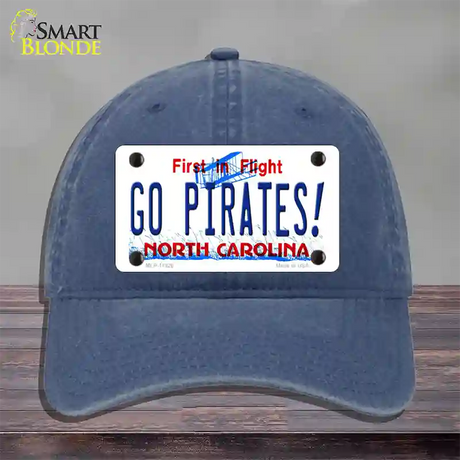 Go Pirates North Carolina Novelty License Plate Hat Unconstructed Cotton / Navy