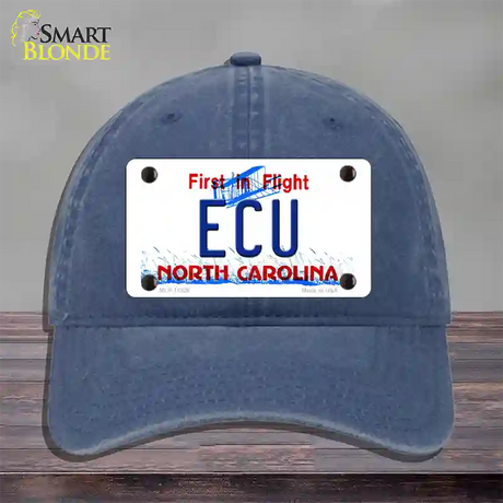 ECU North Carolina Novelty License Plate Hat Unconstructed Cotton / Navy