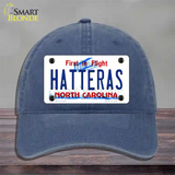 Hatteras North Carolina Novelty License Plate Hat Unconstructed Cotton / Navy