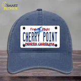 Cherry Point North Carolina Novelty License Plate Hat Unconstructed Cotton / Navy