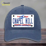 Chapel Hill North Carolina Novelty License Plate Hat Unconstructed Cotton / Navy