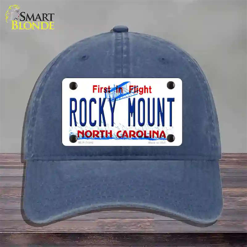 Rocky Mount North Carolina Novelty License Plate Hat Unconstructed Cotton / Navy