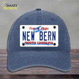 New Bern North Carolina Novelty License Plate Hat Unconstructed Cotton / Navy