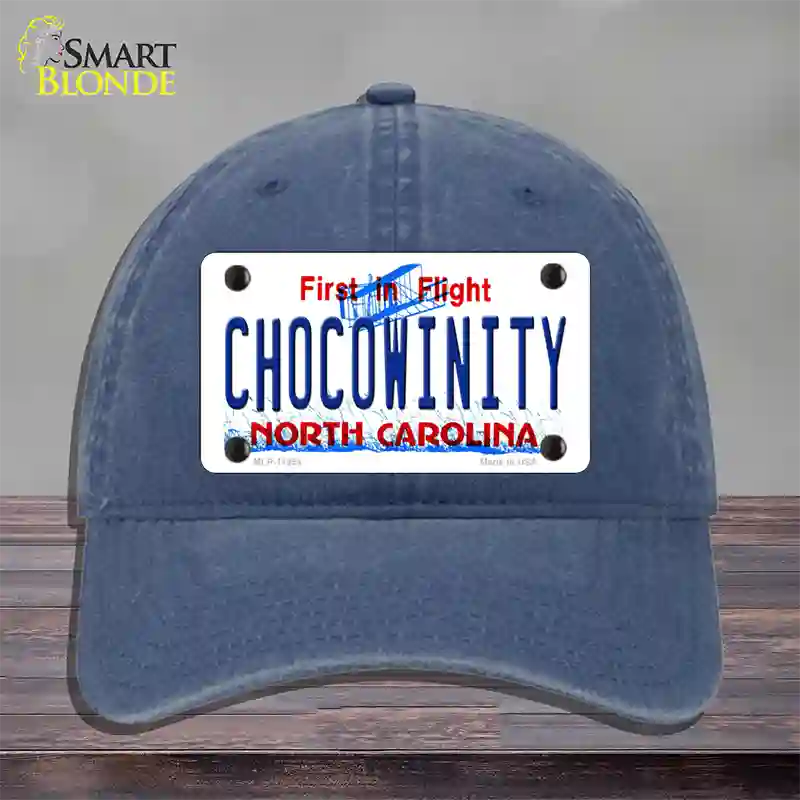 Chocowinity North Carolina Novelty License Plate Hat Unconstructed Cotton / Navy