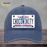 Chocowinity North Carolina Novelty License Plate Hat Unconstructed Cotton / Navy