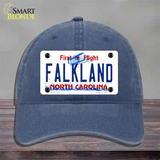 Falkland North Carolina Novelty License Plate Hat Unconstructed Cotton / Navy