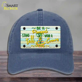 Be A Pineapple Novelty License Plate Hat Unconstructed Cotton / Navy