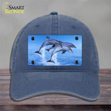 Dolphins Novelty License Plate Hat Unconstructed Cotton / Navy