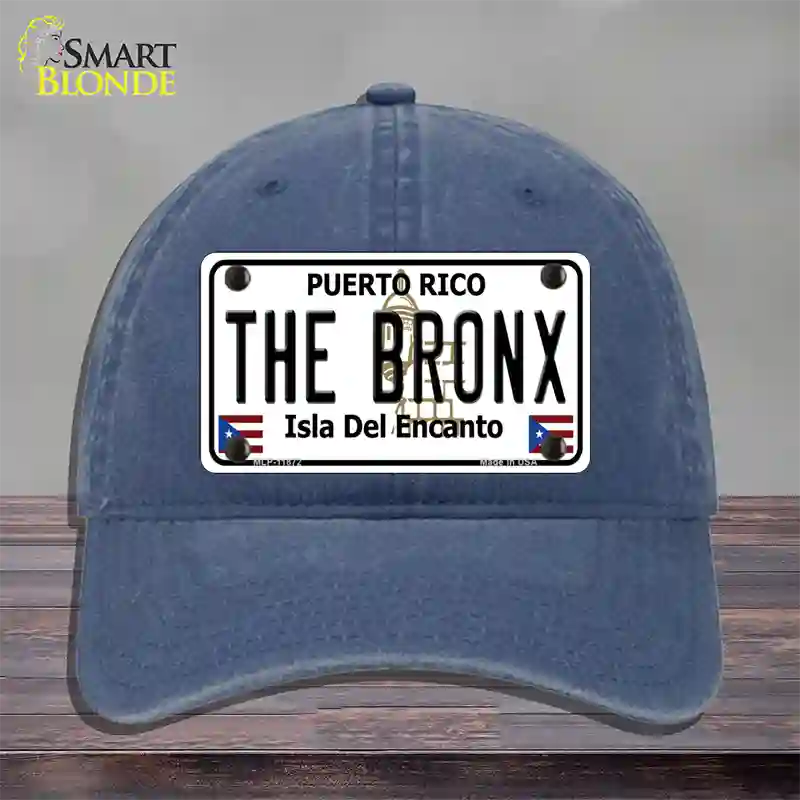 The Bronx Puerto Rico Novelty License Plate Hat Unconstructed Cotton / Navy