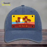 Sun Surf Life Novelty License Plate Hat Unconstructed Cotton / Navy