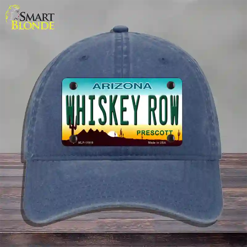 Whiskey Row Arizona Novelty License Plate Hat Unconstructed Cotton / Navy