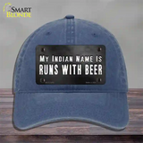 My Indian Name Novelty License Plate Hat Unconstructed Cotton / Navy