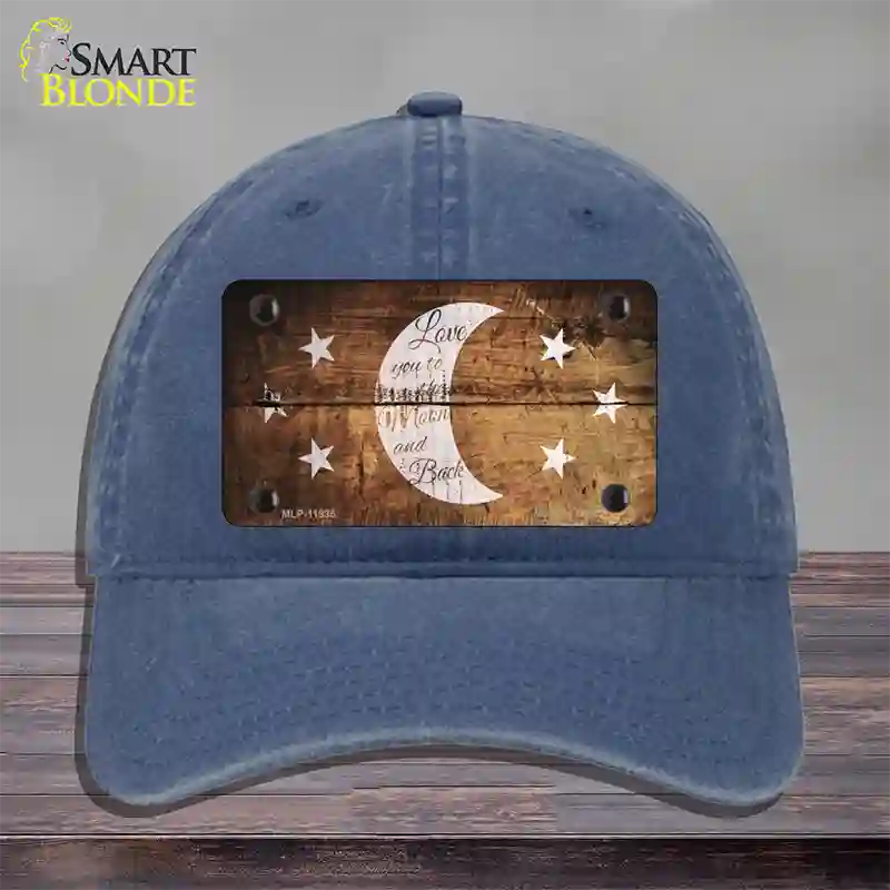 The Moon and Back Novelty License Plate Hat Unconstructed Cotton / Navy