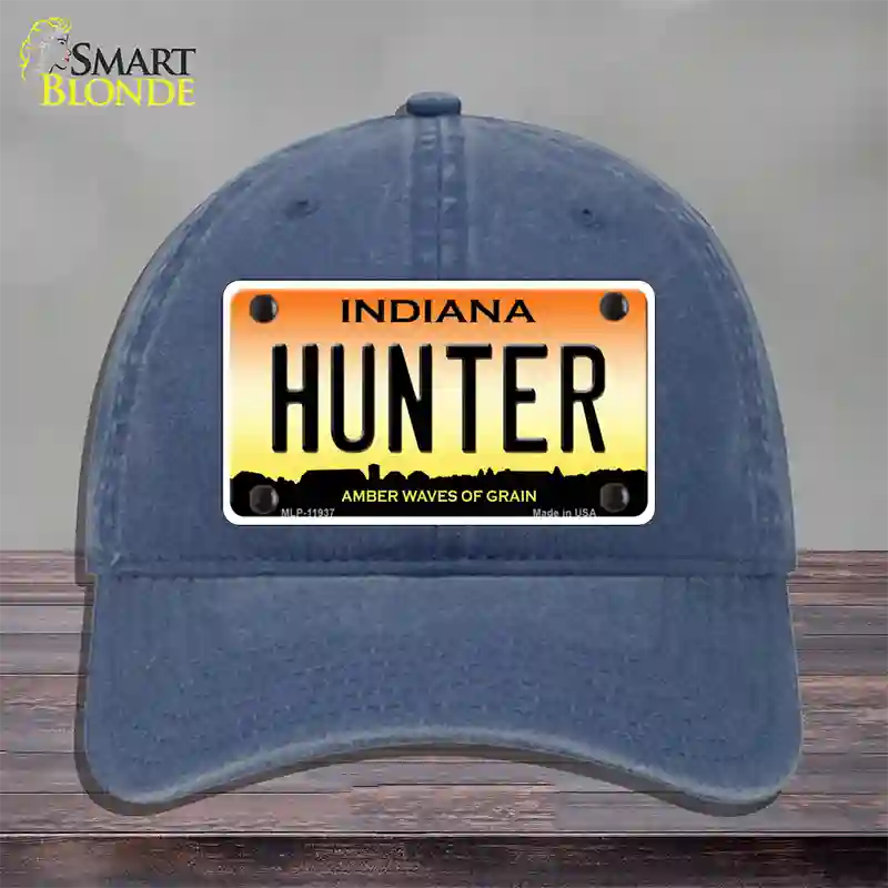 Hunter Indiana Novelty License Plate Hat Unconstructed Cotton / Navy