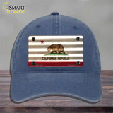 California Corrugated Flag Novelty License Plate Hat Unconstructed Cotton / Navy