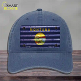 Montana Corrugated Flag Novelty License Plate Hat Unconstructed Cotton / Navy