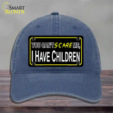 Cant Scare Me Novelty License Plate Hat Unconstructed Cotton / Navy