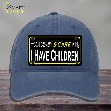 Cant Scare Me Novelty License Plate Hat Unconstructed Cotton / Navy