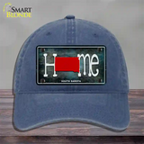 South Dakota Home State Outline Novelty License Plate Hat Unconstructed Cotton / Navy