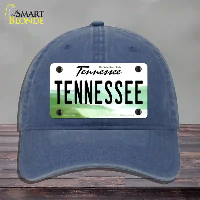 Tennessee Volunteer State Novelty License Plate Hat Unconstructed Cotton / Navy