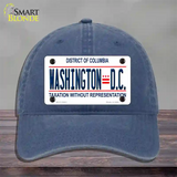 District Of Columbia Novelty License Plate Hat Unconstructed Cotton / Navy