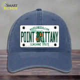 Florida Point Brittany Novelty License Plate Hat Unconstructed Cotton / Navy