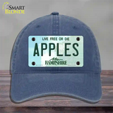 Apples New Hampshire State Novelty License Plate Hat Unconstructed Cotton / Navy