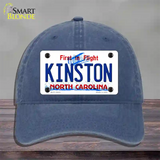 Kinston North Carolina State Novelty License Plate Hat Unconstructed Cotton / Navy