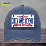 Queen Annes Revenge North Carolina State Novelty License Plate Hat Unconstructed Cotton / Navy