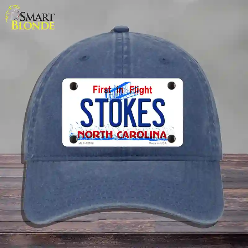 Stokes North Carolina State Novelty License Plate Hat Unconstructed Cotton / Navy