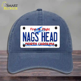 Nags Head North Carolina State Novelty License Plate Hat Unconstructed Cotton / Navy