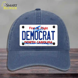 Democrat North Carolina State Novelty License Plate Hat Unconstructed Cotton / Navy