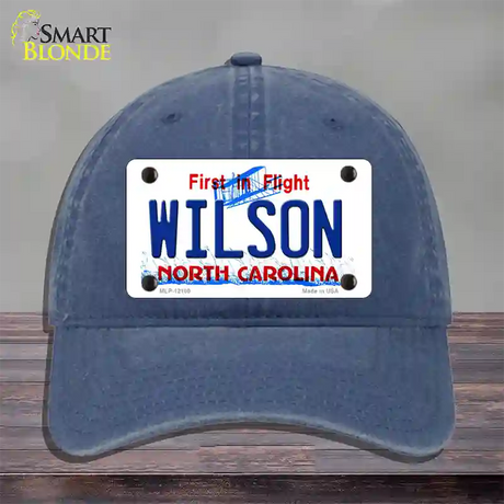 Wilson North Carolina State Novelty License Plate Hat Unconstructed Cotton / Navy