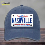 Nashville North Carolina State Novelty License Plate Hat Unconstructed Cotton / Navy