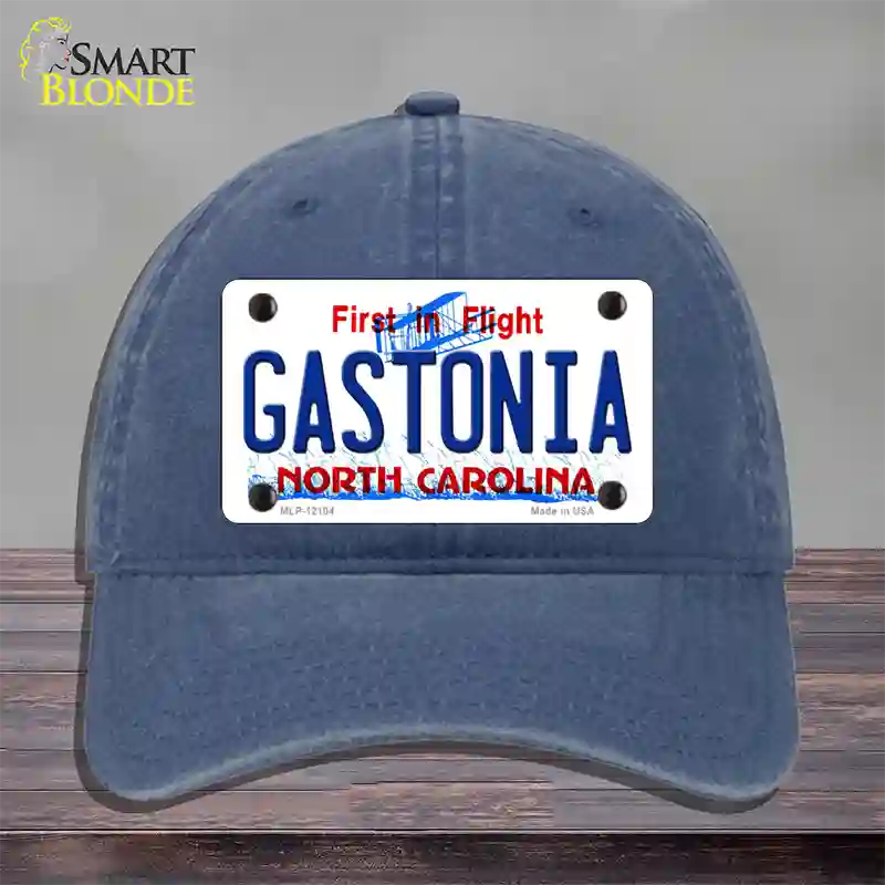 Gastonia North Carolina State Novelty License Plate Hat Unconstructed Cotton / Navy