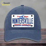 Huntersville North Carolina State Novelty License Plate Hat Unconstructed Cotton / Navy