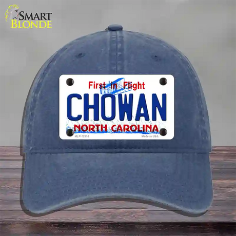 Chowan North Carolina State Novelty License Plate Hat Unconstructed Cotton / Navy