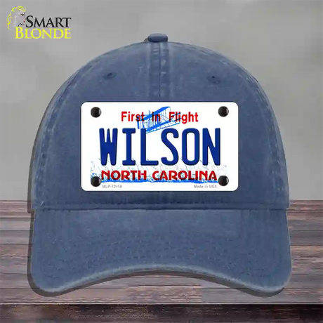 Wilson North Carolina Flight Novelty License Plate Hat Unconstructed Cotton / Navy