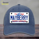 Mayberry North Carolina State Novelty License Plate Hat Unconstructed Cotton / Navy