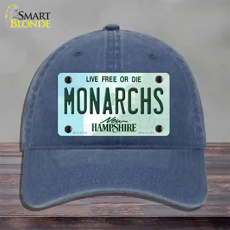 Monarchs New Hampshire Novelty License Plate Hat Unconstructed Cotton / Navy