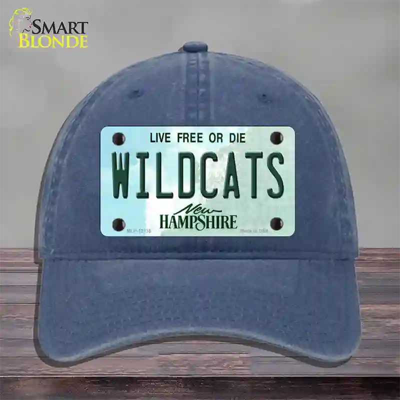 Wildcats New Hampshire Novelty License Plate Hat Unconstructed Cotton / Navy